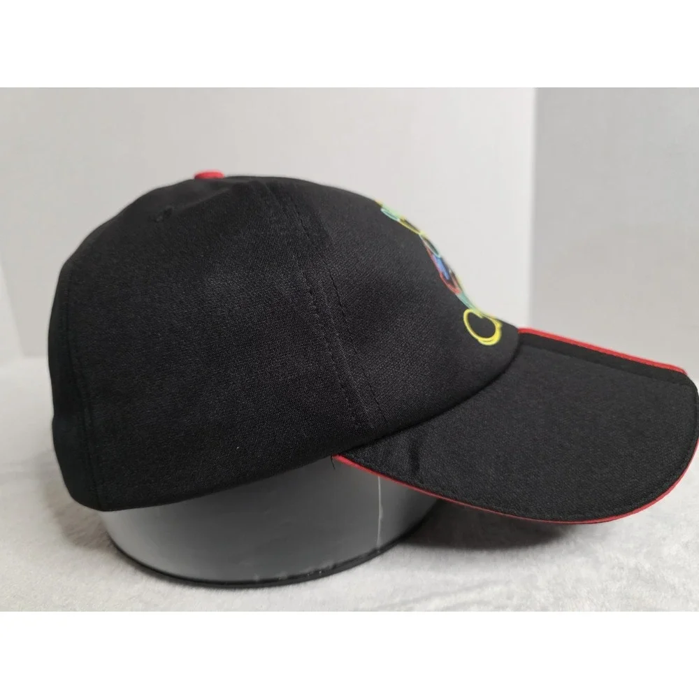 Disney Parks Hat Cap Snap Back Adult Black Mickey Mouse‎ Neon Outline Baseball